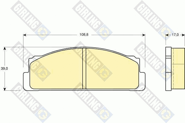 Brake Pad Set, disc brake (6101063)