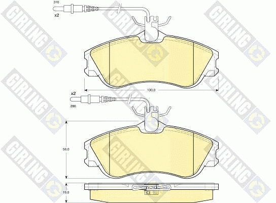 Brake Pad Set, disc brake (6112601)