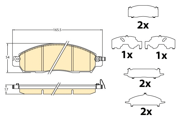 Brake Pad Set, disc brake (6121828)