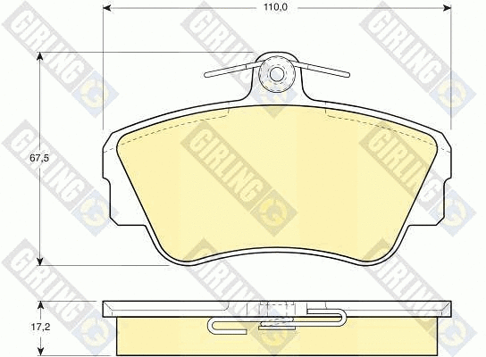 Brake Pad Set, disc brake (6108121)