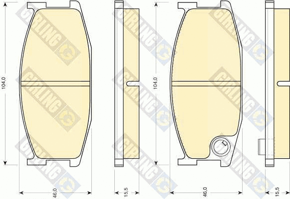 Brake Pad Set, disc brake (6102009)