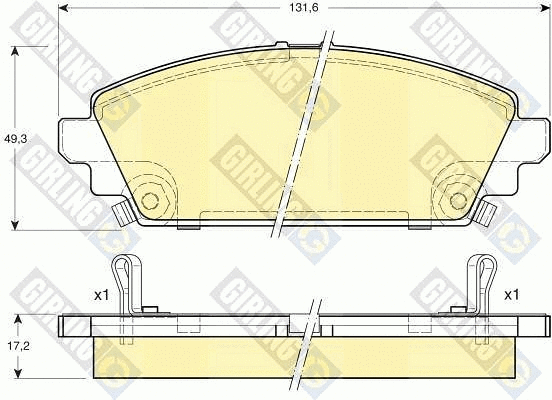 Brake Pad Set, disc brake (6131891)
