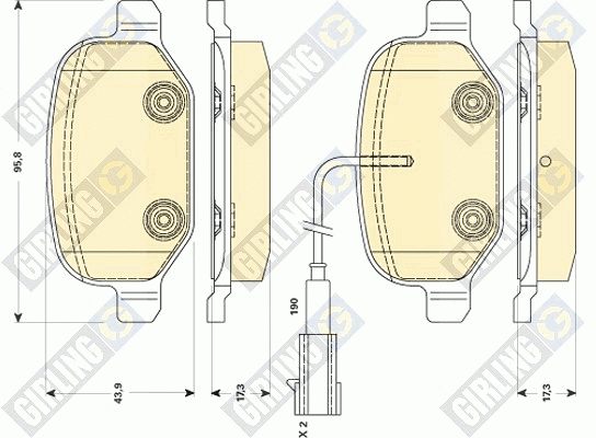Brake Pad Set, disc brake (6118811)