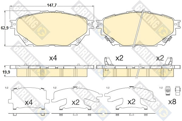 Brake Pad Set, disc brake (6136116)