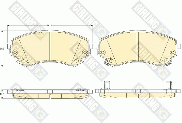 Brake Pad Set, disc brake (6144566)