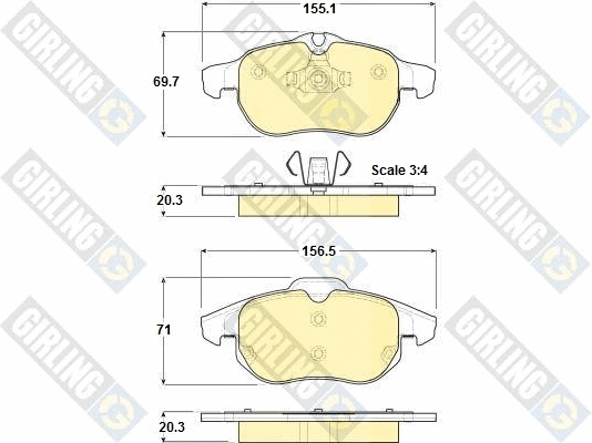 Brake Pad Set, disc brake (6114922)
