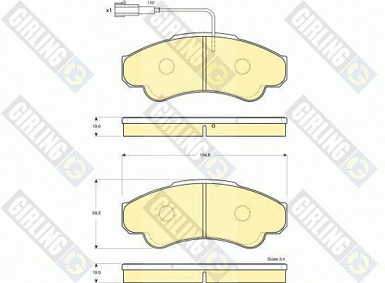 Brake Pad Set, disc brake (6115189)
