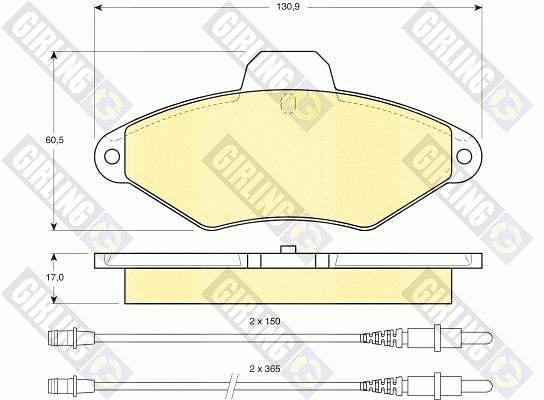 Brake Pad Set, disc brake (6111013)