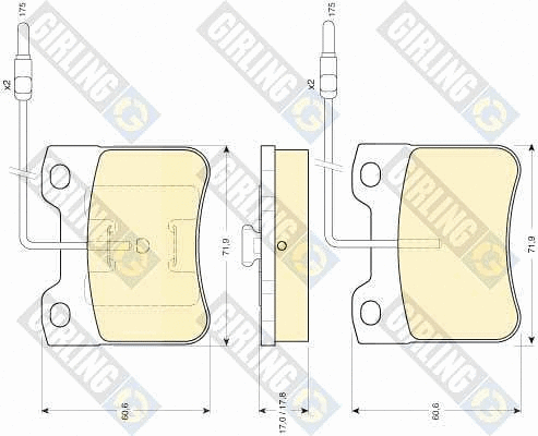Brake Pad Set, disc brake (6107942)