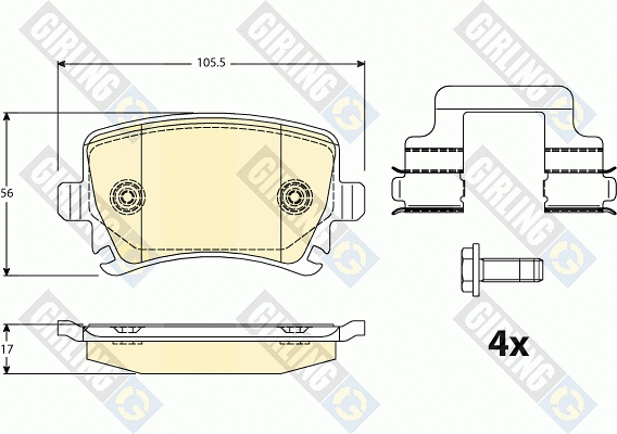 Brake Pad Set, disc brake (6120831)