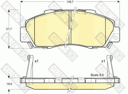 Brake Pad Set, disc brake (6131779)