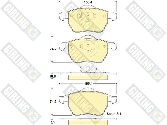 Brake Pad Set, disc brake (6114292)