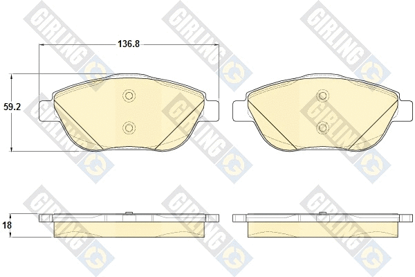 Brake Pad Set, disc brake (6119263)