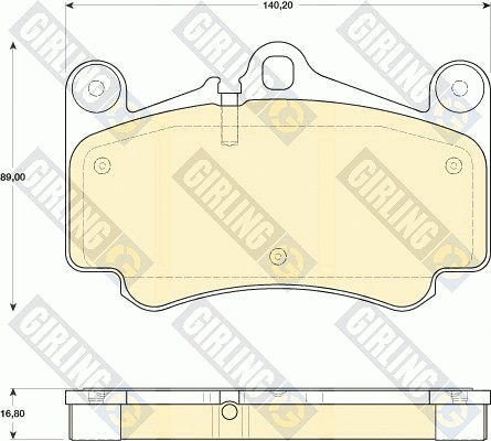 Brake Pad Set, disc brake (6117789)
