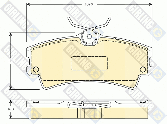 Brake Pad Set, disc brake (6121051)