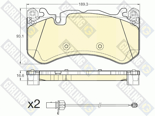 Brake Pad Set, disc brake (6119776)