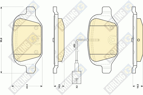 Brake Pad Set, disc brake (6118941)