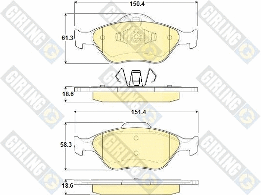Brake Pad Set, disc brake (6114192)
