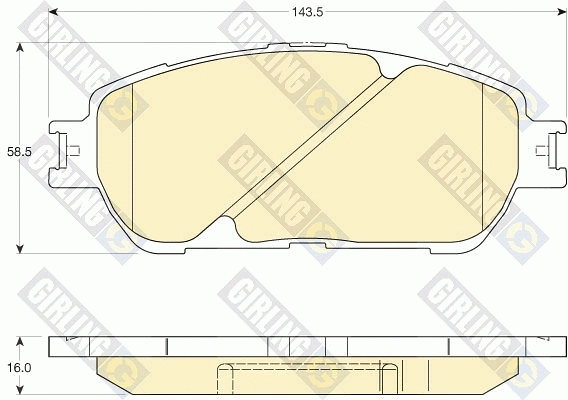 Brake Pad Set, disc brake (6136106)