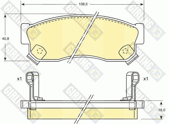 Brake Pad Set, disc brake (6107329)