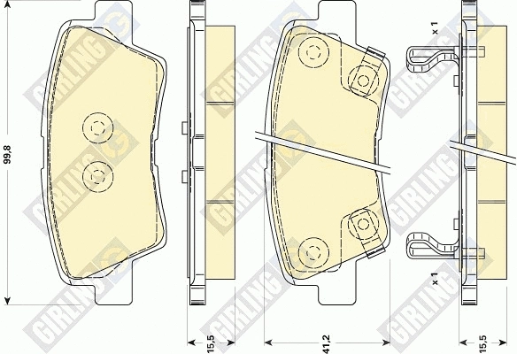 Brake Pad Set, disc brake (6134959)
