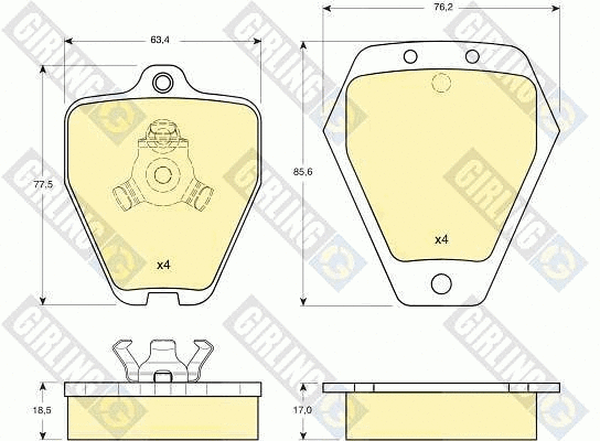 Brake Pad Set, disc brake (6113231)