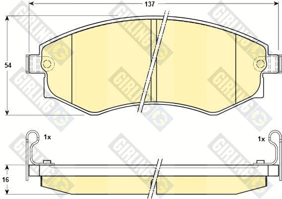Brake Pad Set, disc brake (6131019)