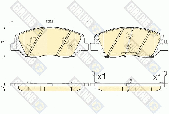 Brake Pad Set, disc brake (6135746)