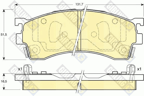 Brake Pad Set, disc brake (6131929)