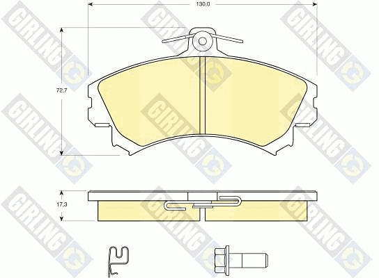 Brake Pad Set, disc brake (6115841)
