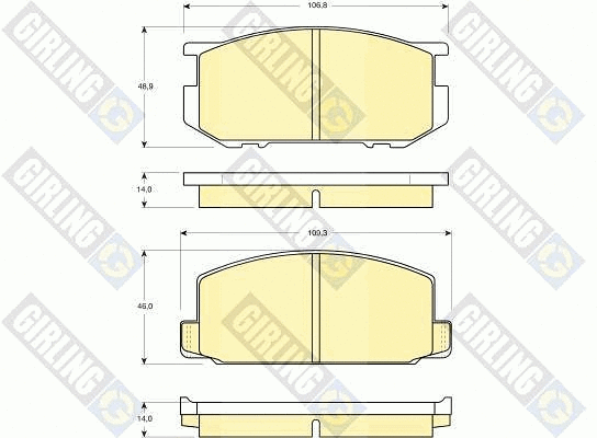 Brake Pad Set, disc brake (6101819)