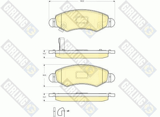 Brake Pad Set, disc brake (6133634)