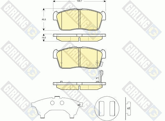 Brake Pad Set, disc brake (6132769)