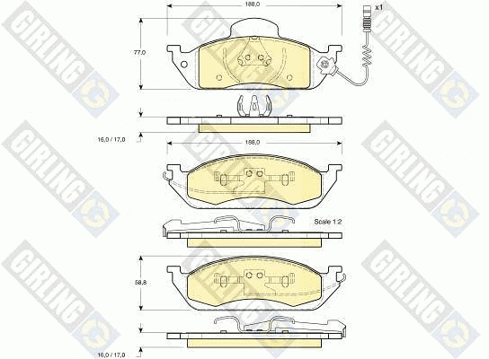 Brake Pad Set, disc brake (6113785)