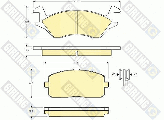 Brake Pad Set, disc brake (6102349)