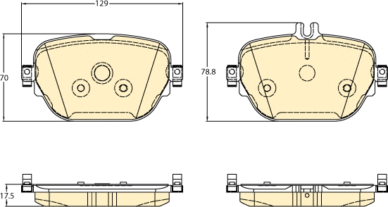 Brake Pad Set, disc brake (6121911)