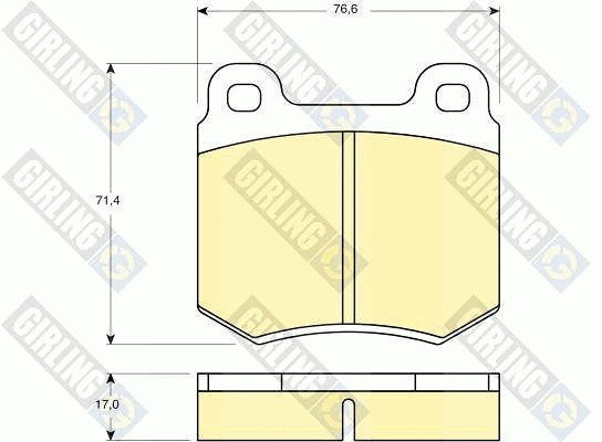 Brake Pad Set, disc brake (6101361)