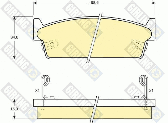 Brake Pad Set, disc brake (6110029)
