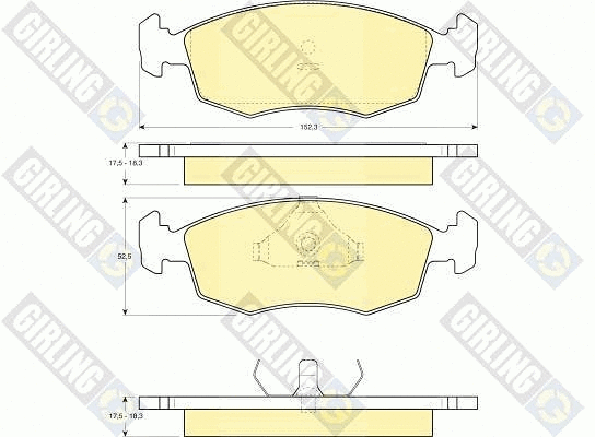 Brake Pad Set, disc brake (6103712)