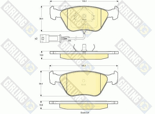 Brake Pad Set, disc brake (6111922)