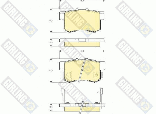 Brake Pad Set, disc brake (6132699)
