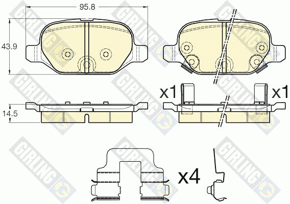 Brake Pad Set, disc brake (6119501)