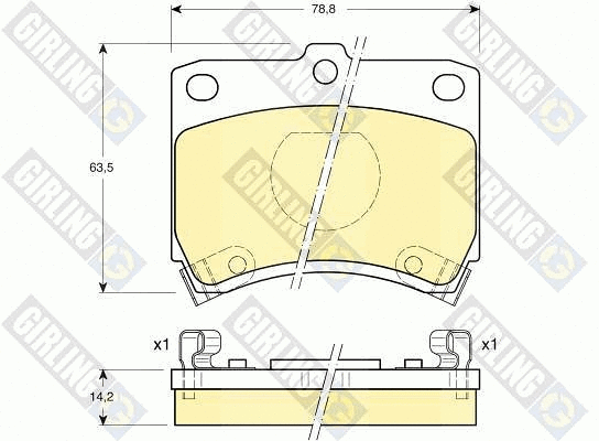 Brake Pad Set, disc brake (6107739)