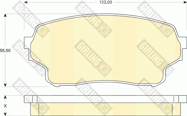 Brake Pad Set, disc brake (6134909)