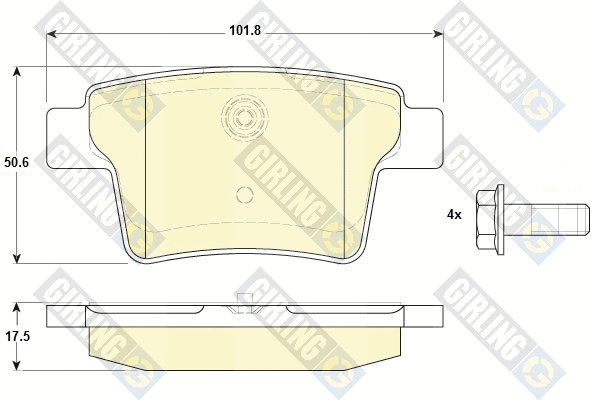 Brake Pad Set, disc brake (6119885)