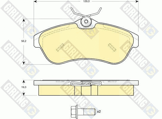 Brake Pad Set, disc brake (6114961)