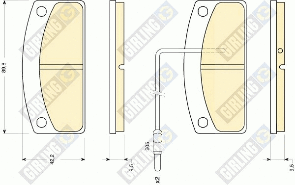 Brake Pad Set, disc brake (6116792)