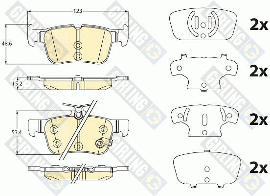 Brake Pad Set, disc brake (6121152)