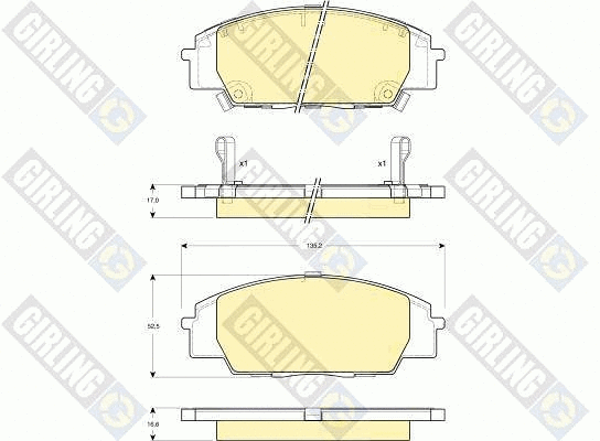 Brake Pad Set, disc brake (6132509)
