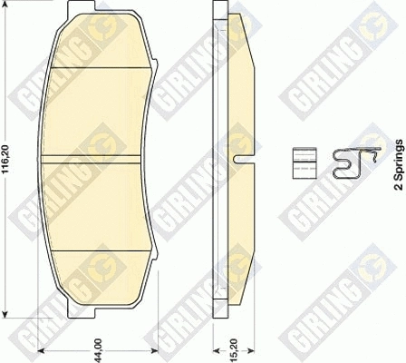 Brake Pad Set, disc brake (6134649)